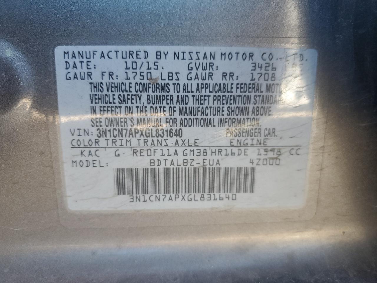 2016 Nissan Versa - Image 12