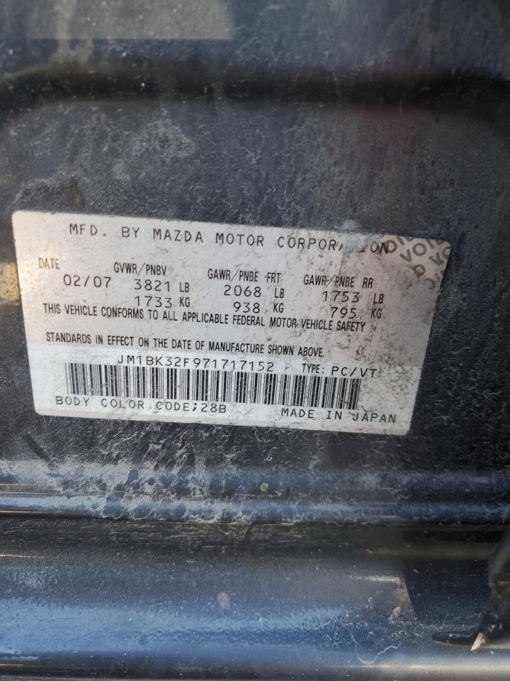 2007 Mazda 3 I VIN: JM1BK32F971717152 Lot: 83139614