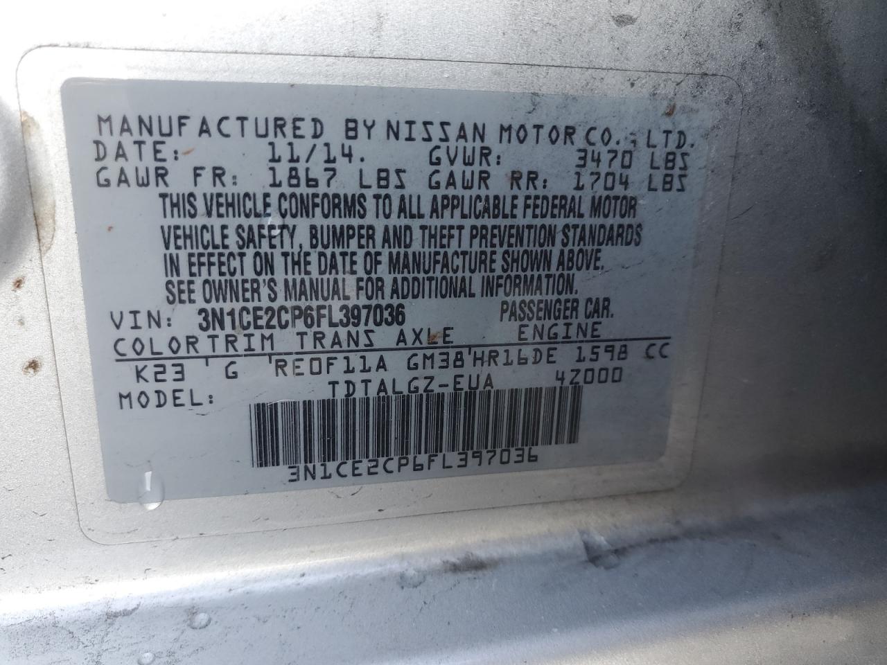 2015 Nissan Versa - Image 13