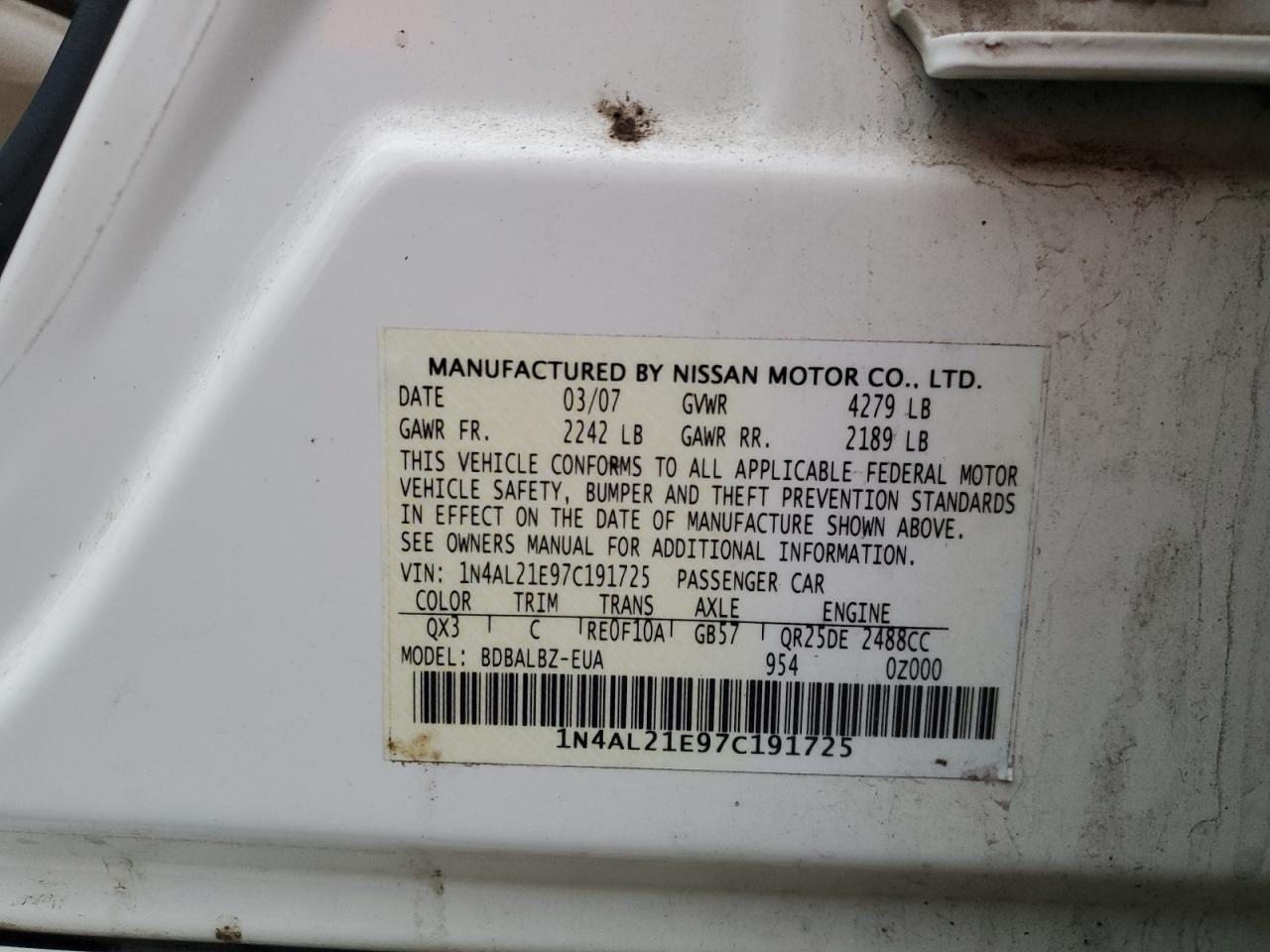 2007 Nissan Altima - Image 12