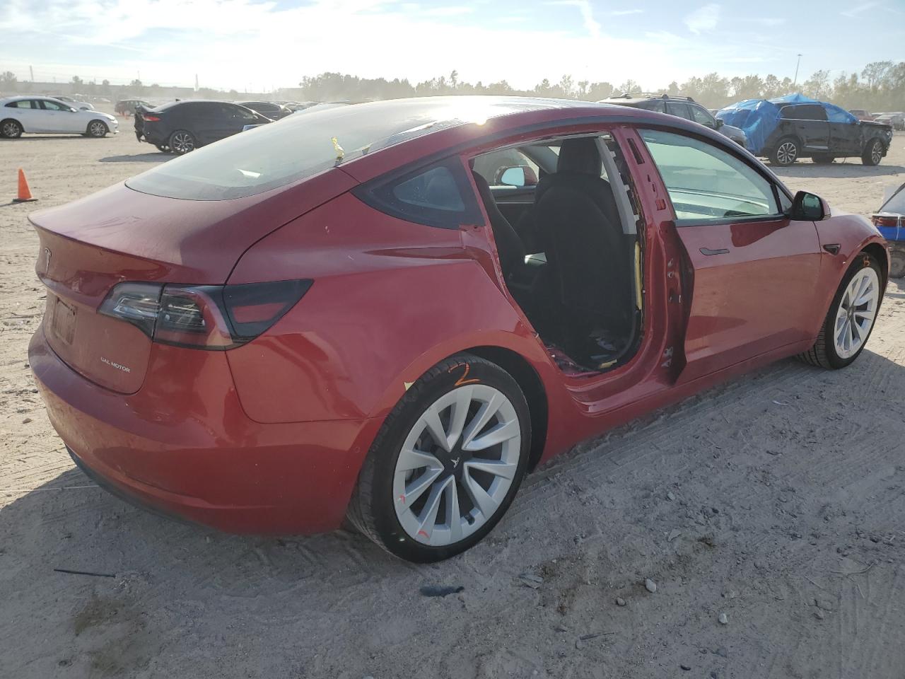 VIN 5YJ3E1EB8MF079777 2021 TESLA MODEL 3 no.3