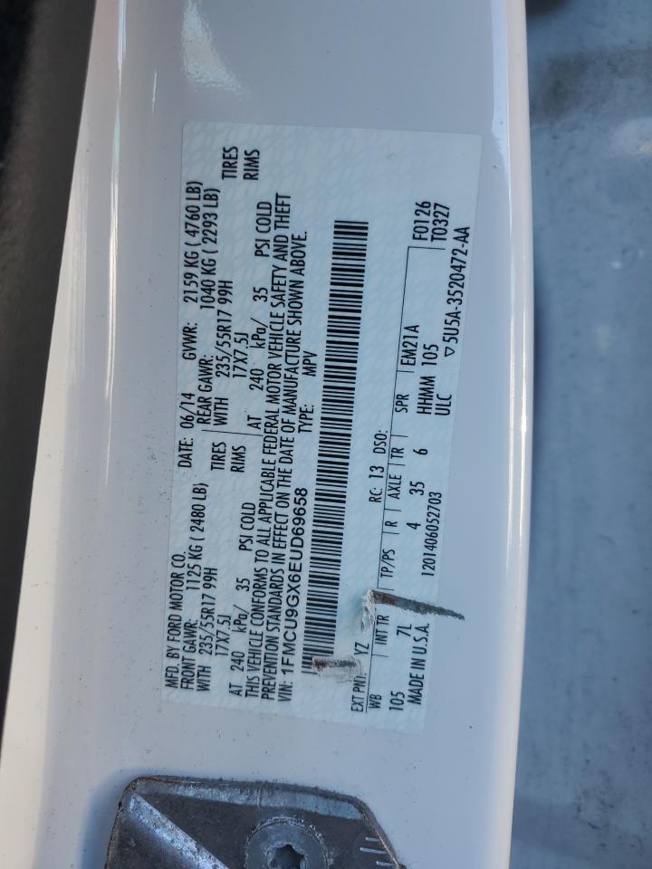 VIN 1FMCU9GX6EUD69658 2014 FORD ESCAPE no.13