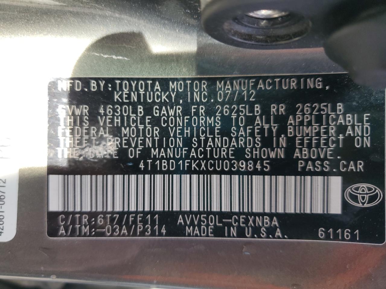2012 Toyota Camry - Image 13