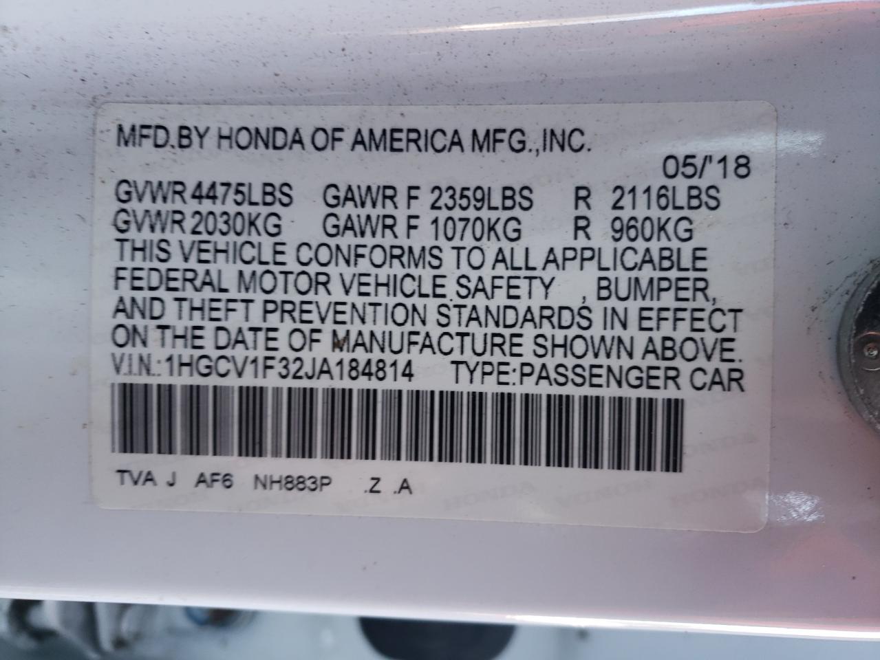 2018 Honda Accord - Image 12