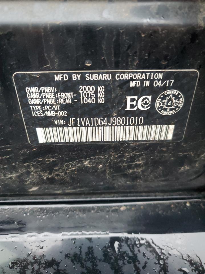 2018 Subaru Wrx Premium VIN: JF1VA1D64J9801010 Lot: 84710374