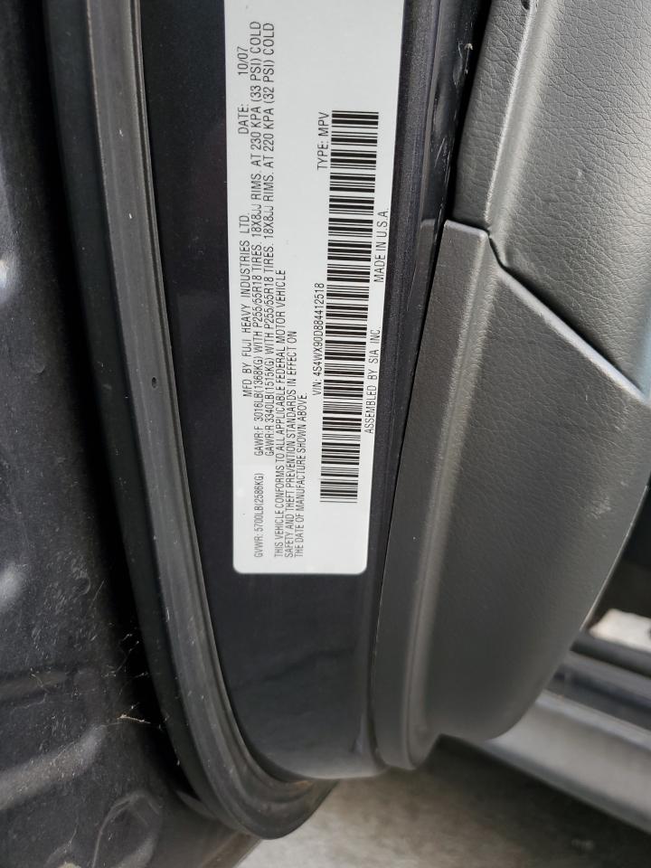 2008 Subaru Tribeca Limited VIN: 4S4WX90D884412518 Lot: 86778094