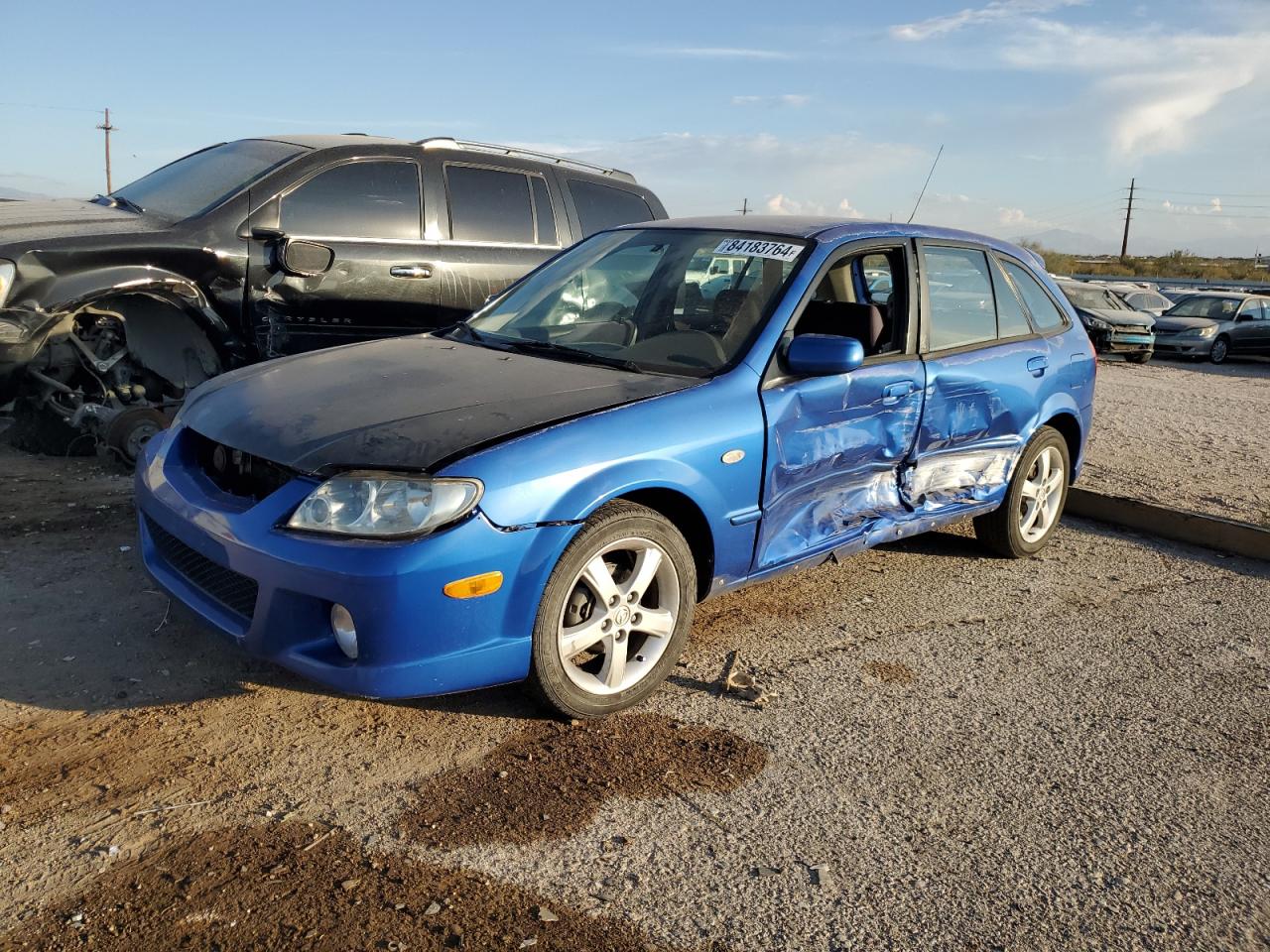 2003 Mazda Protege Pr5 blue null gas JM1BJ246331215385 photo #1