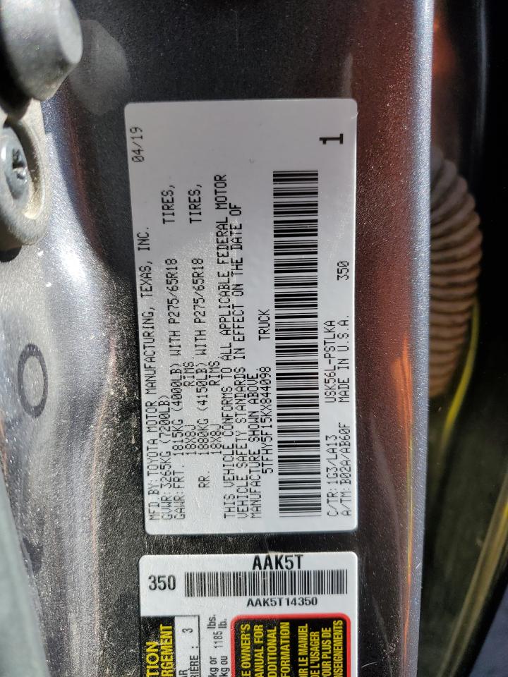 VIN 5TFHY5F15KX844098 2019 TOYOTA TUNDRA no.12