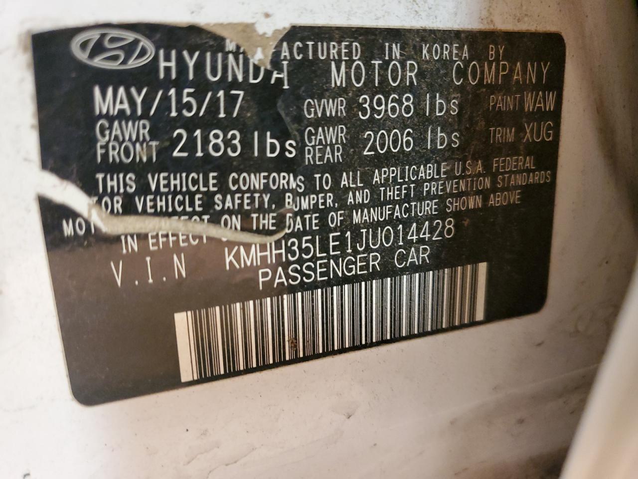 VIN KMHH35LE1JU014428 2018 HYUNDAI ELANTRA no.12