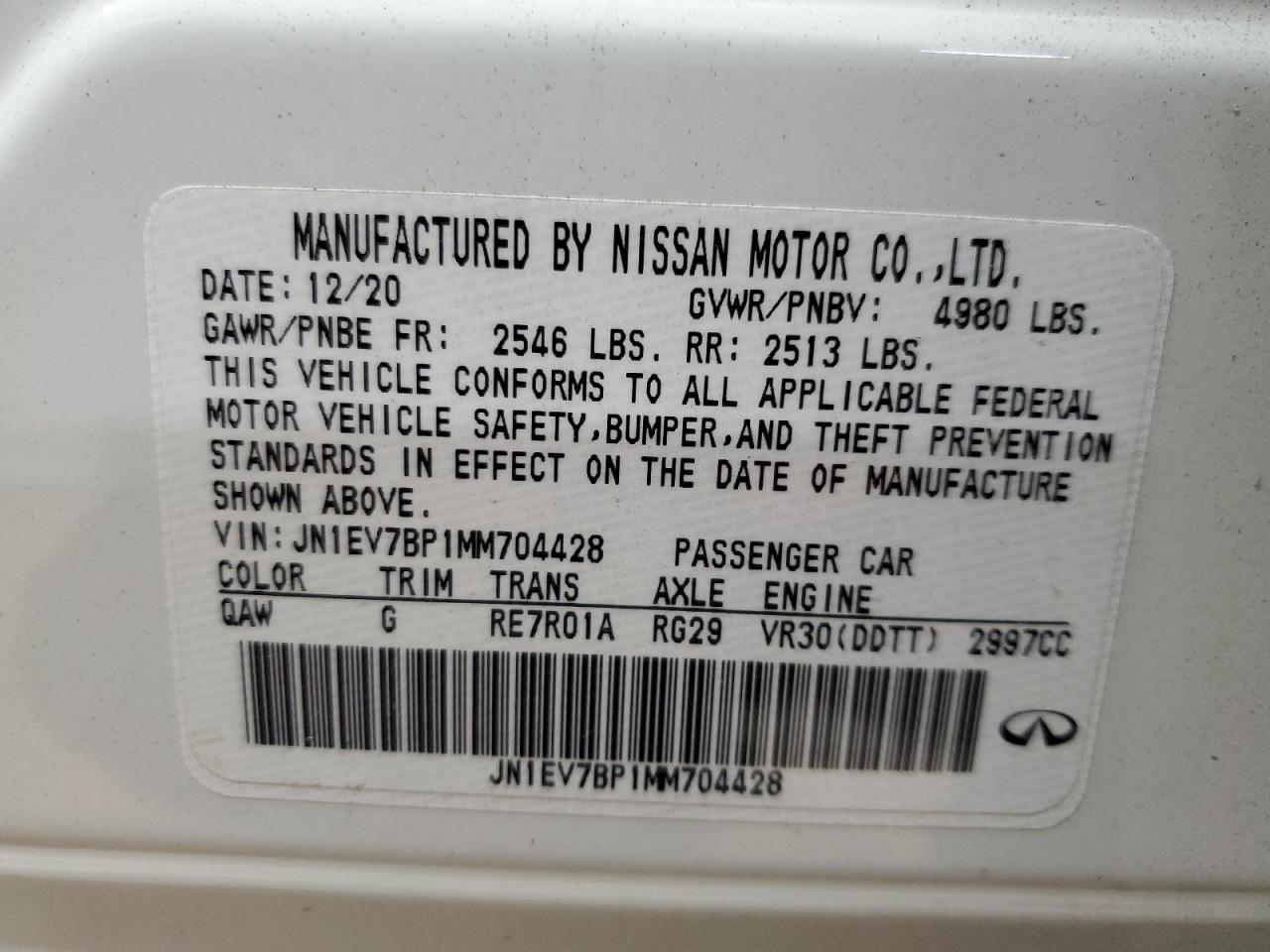 2021 Infiniti Q50 - Image 14