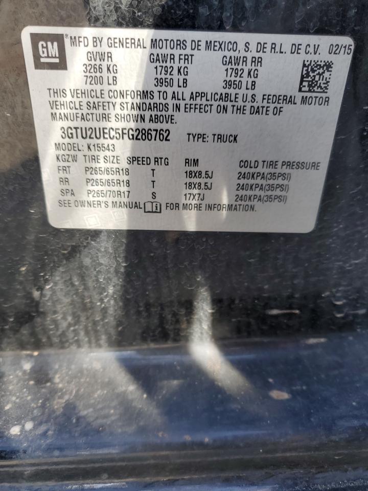 VIN 3GTU2UEC5FG286762 2015 GMC SIERRA no.12