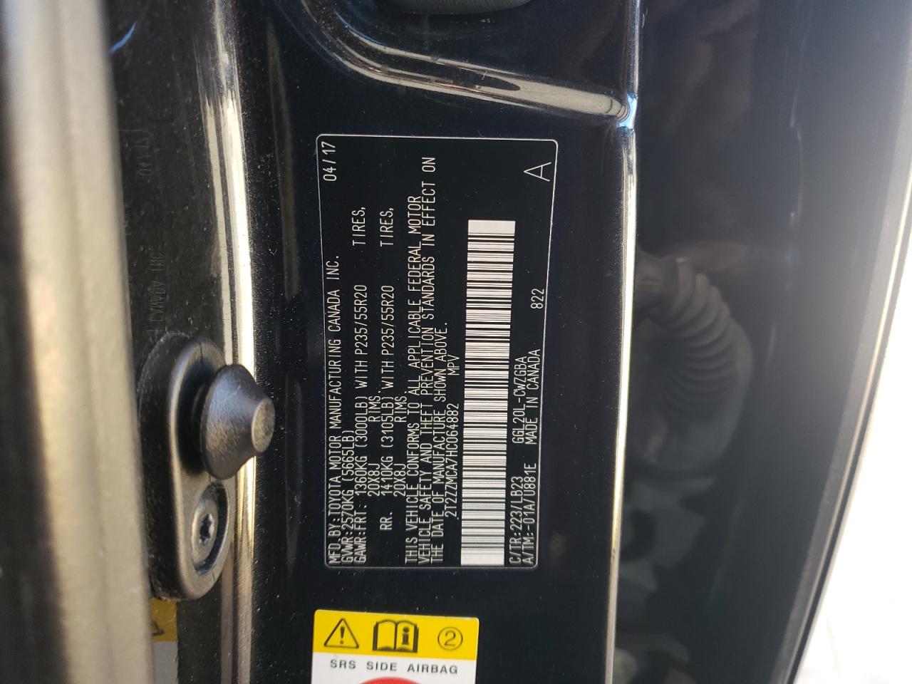 2017 Lexus Rx 350 Base VIN: 2T2ZZMCA7HC064882 Lot: 83452114