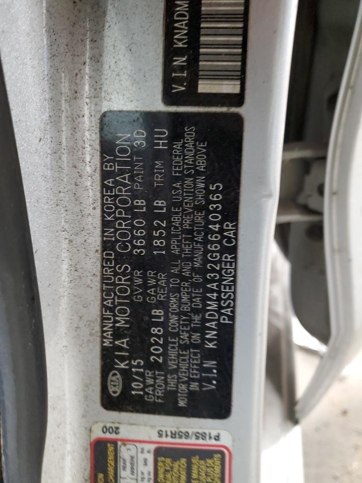 2016 Kia Rio Lx VIN: KNADM4A32G6640365 Lot: 82460874