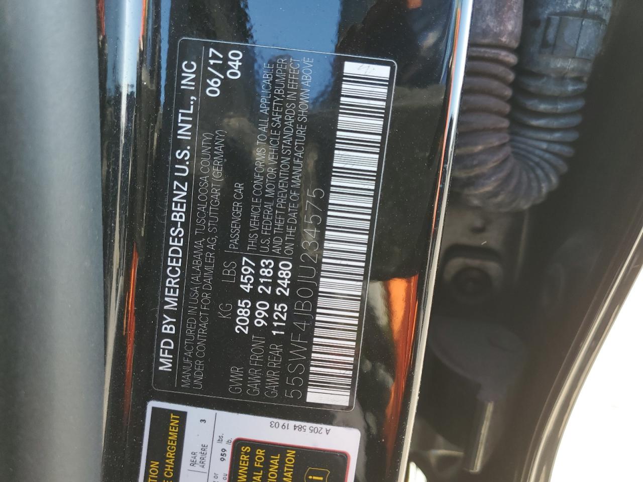 55SWF4JB0JU234575 2018 MERCEDES-BENZ C CLASS - Image 12