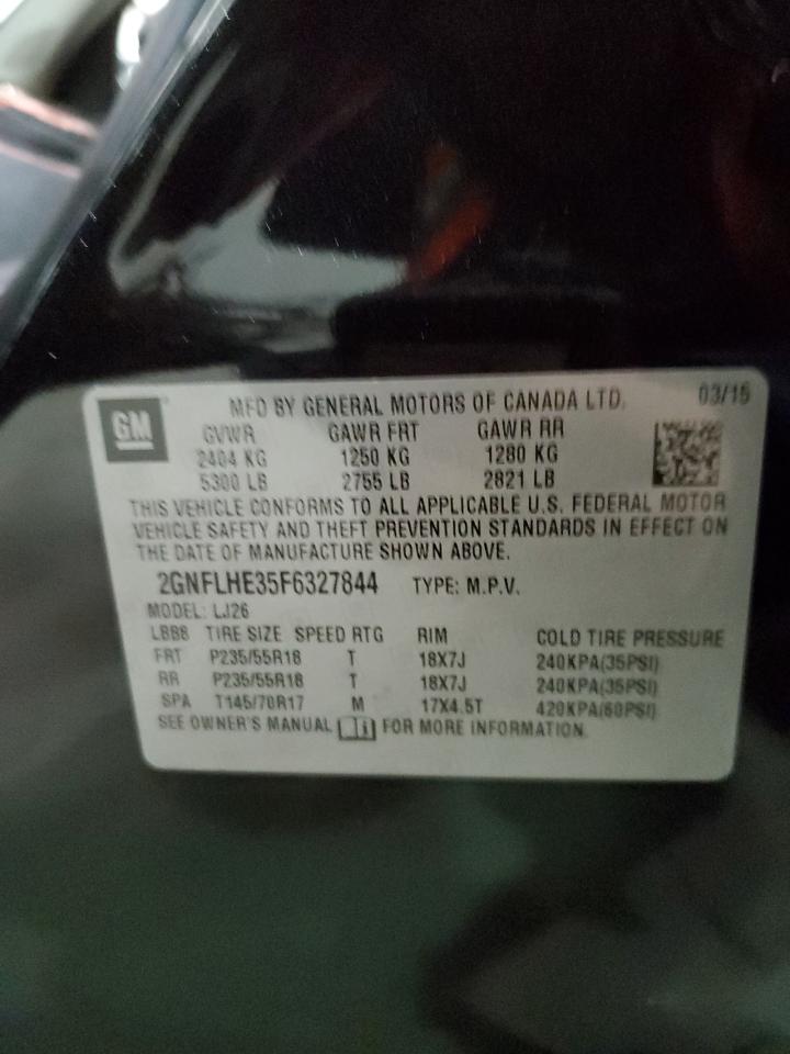 VIN 2GNFLHE35F6327844 2015 CHEVROLET EQUINOX no.14