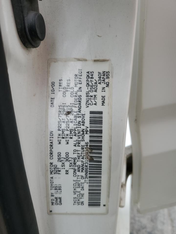 2001 Toyota 4Runner Sr5 VIN: JT3HN86R310331346 Lot: 86091894