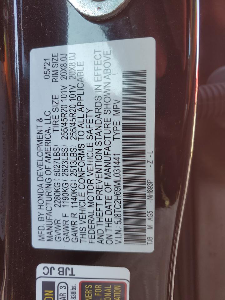 2021 Acura Rdx A-Spec VIN: 5J8TC2H69ML031441 Lot: 85328304