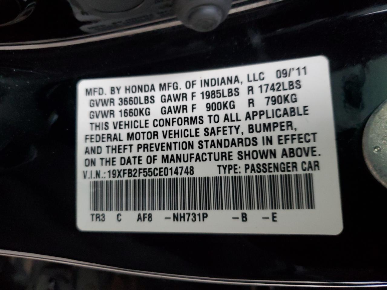 2012 Honda Civic - Image 13