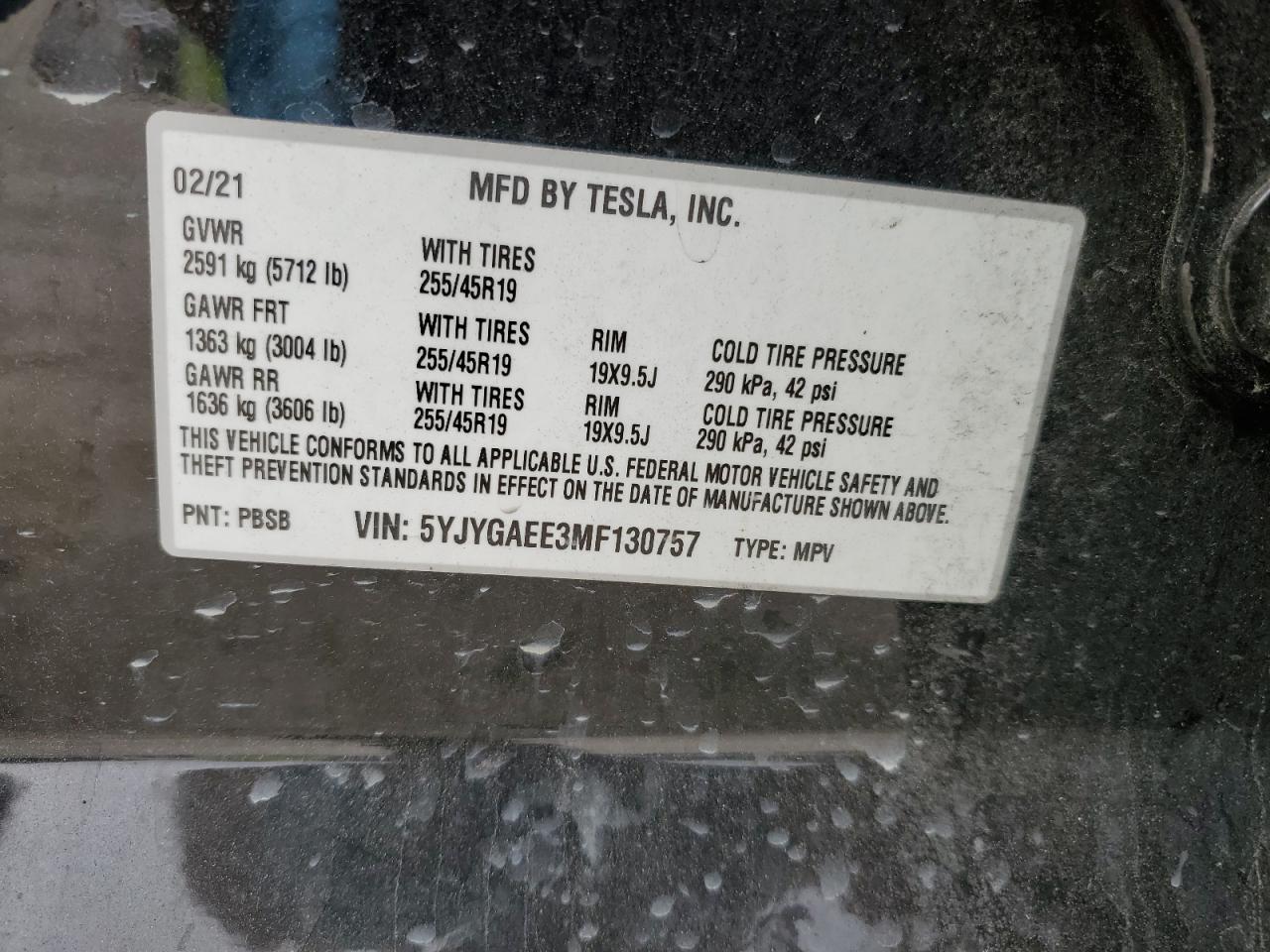 5YJYGAEE3MF130757 2021 TESLA MODEL Y - Image 12