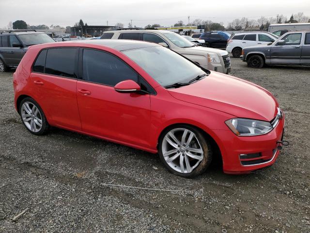  VOLKSWAGEN GOLF 2015 Czerwony