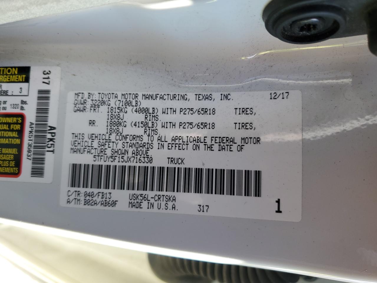 2018 Toyota Tundra - Image 12