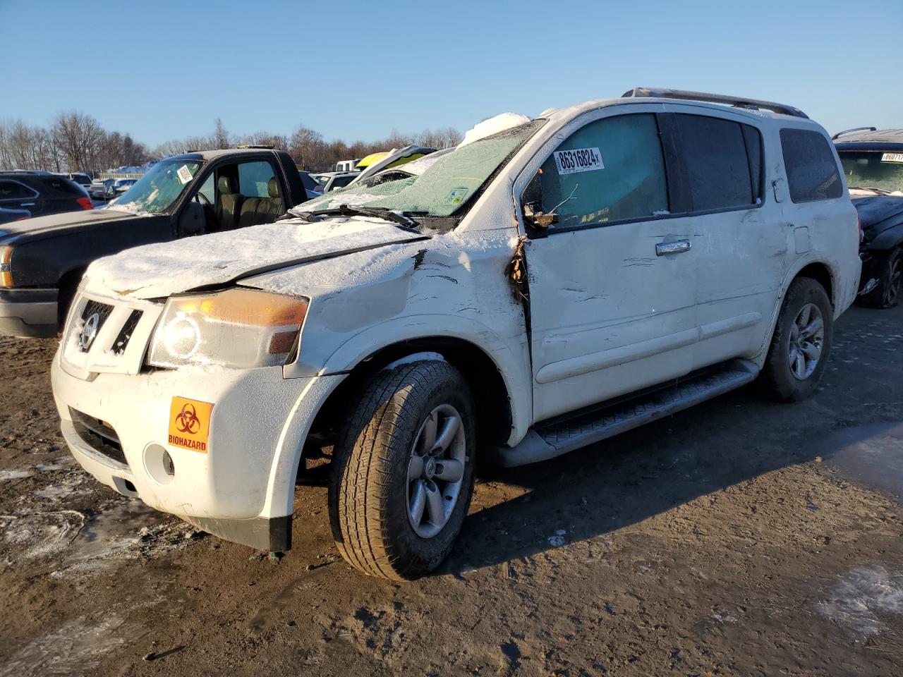 2015 Nissan Armada Sv white null flexible 5N1BA0ND1FN610286 photo #1