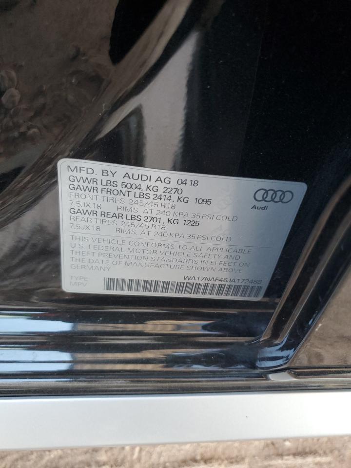 VIN WA17NAF46JA172488 2018 AUDI A4 no.12