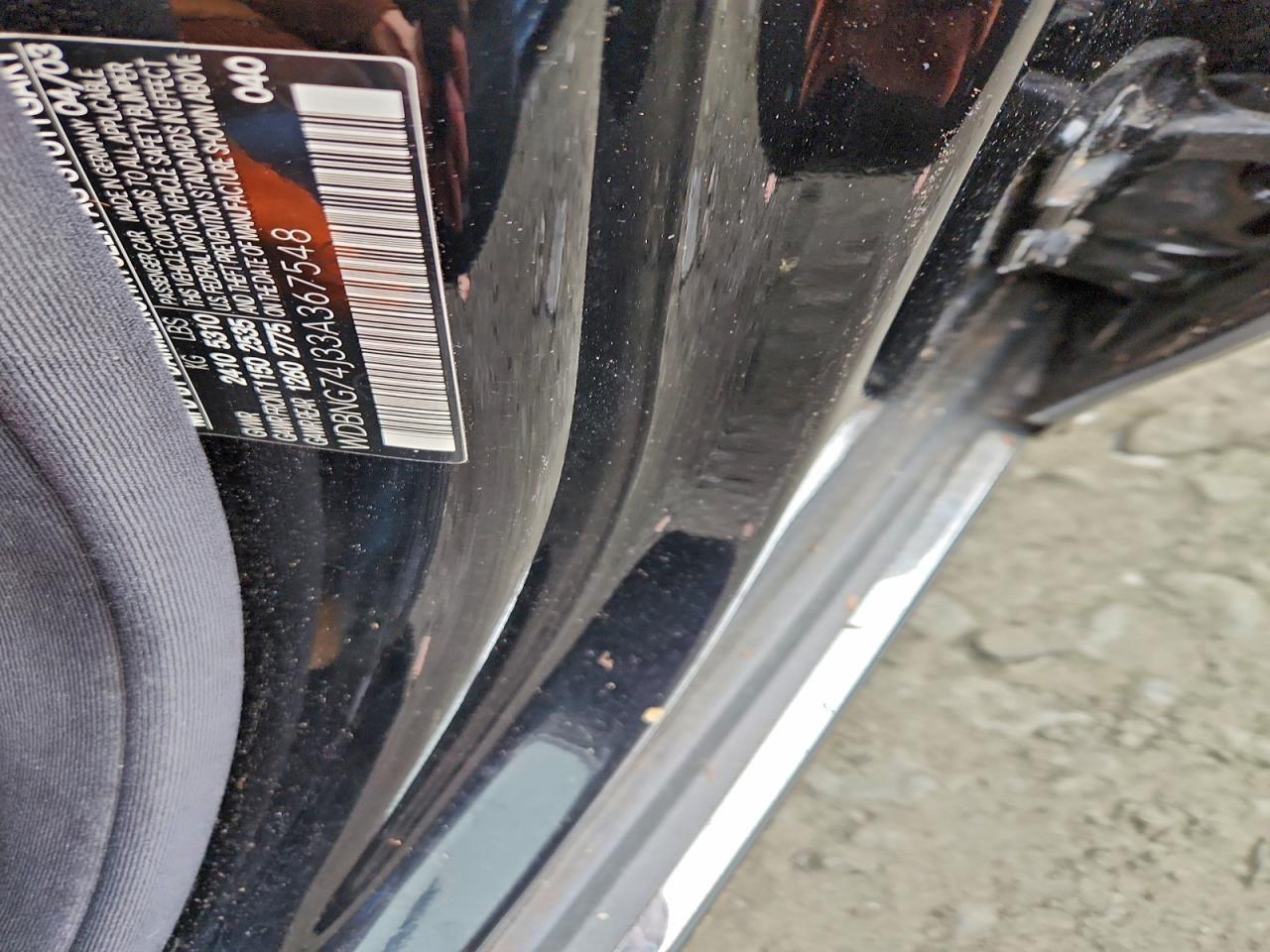 2003 Mercedes-Benz S 55 Amg VIN: WDBNG74J33A367548 Lot: 95475885