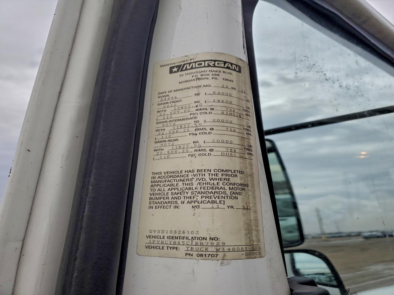 2012 Freightliner M2 106 Med - Flat Bed Truck VIN: 1FVHCYBS5CHBR7929 Lot: 95745055