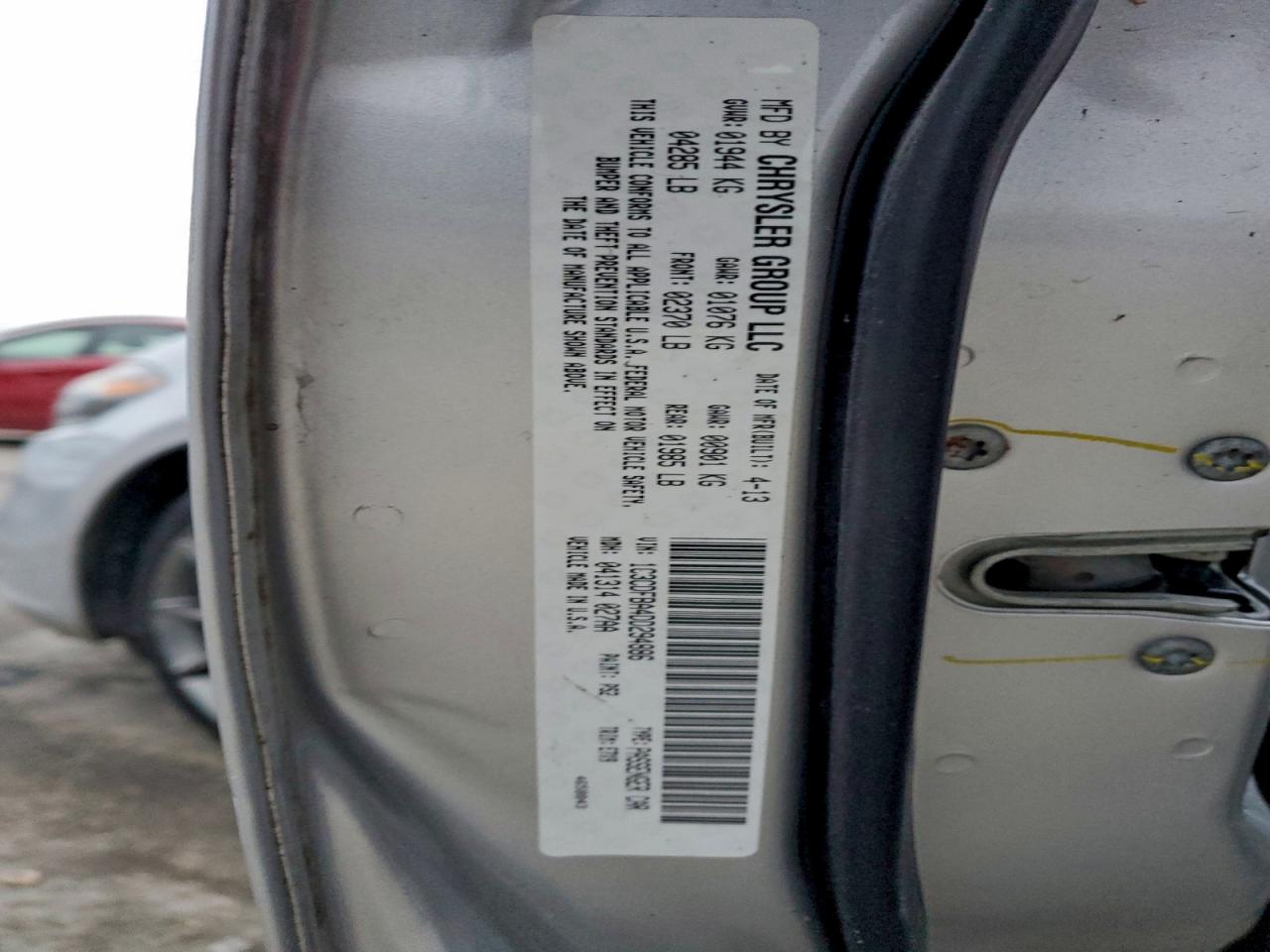 2013 Dodge Dart Sxt VIN: 1C3CDFBA4DD294886 Lot: 96899935