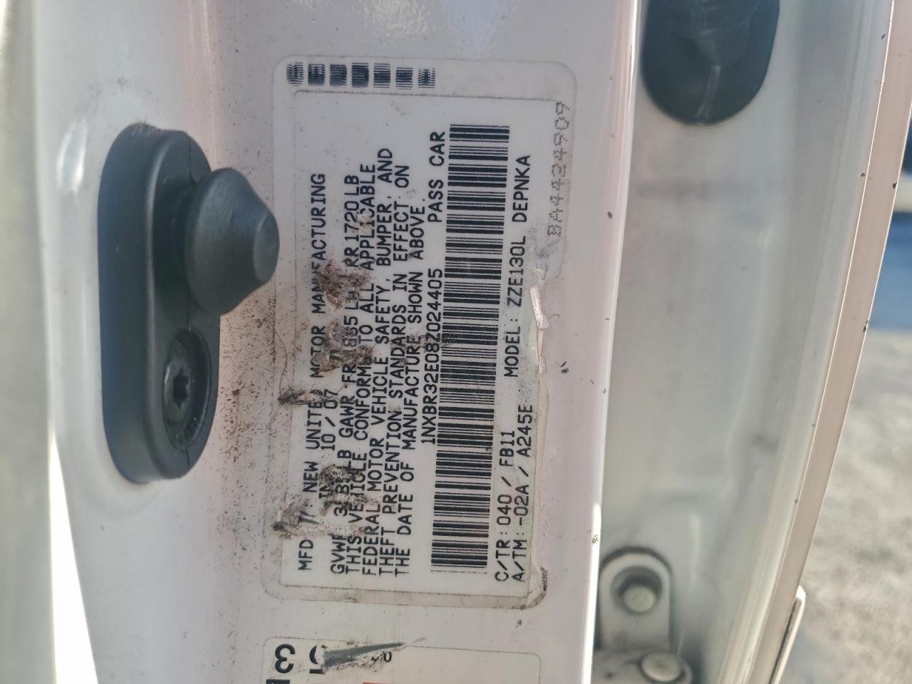 2008 Toyota Corolla Ce VIN: 1NXBR32E08Z024405 Lot: 92953945