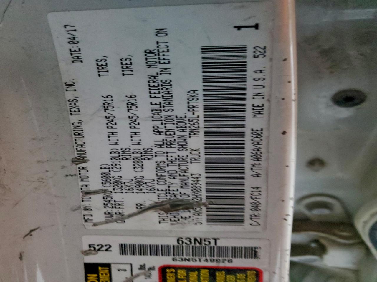 2017 Toyota Tacoma Double Cab VIN: 5TFAX5GN2HX089443 Lot: 95167955