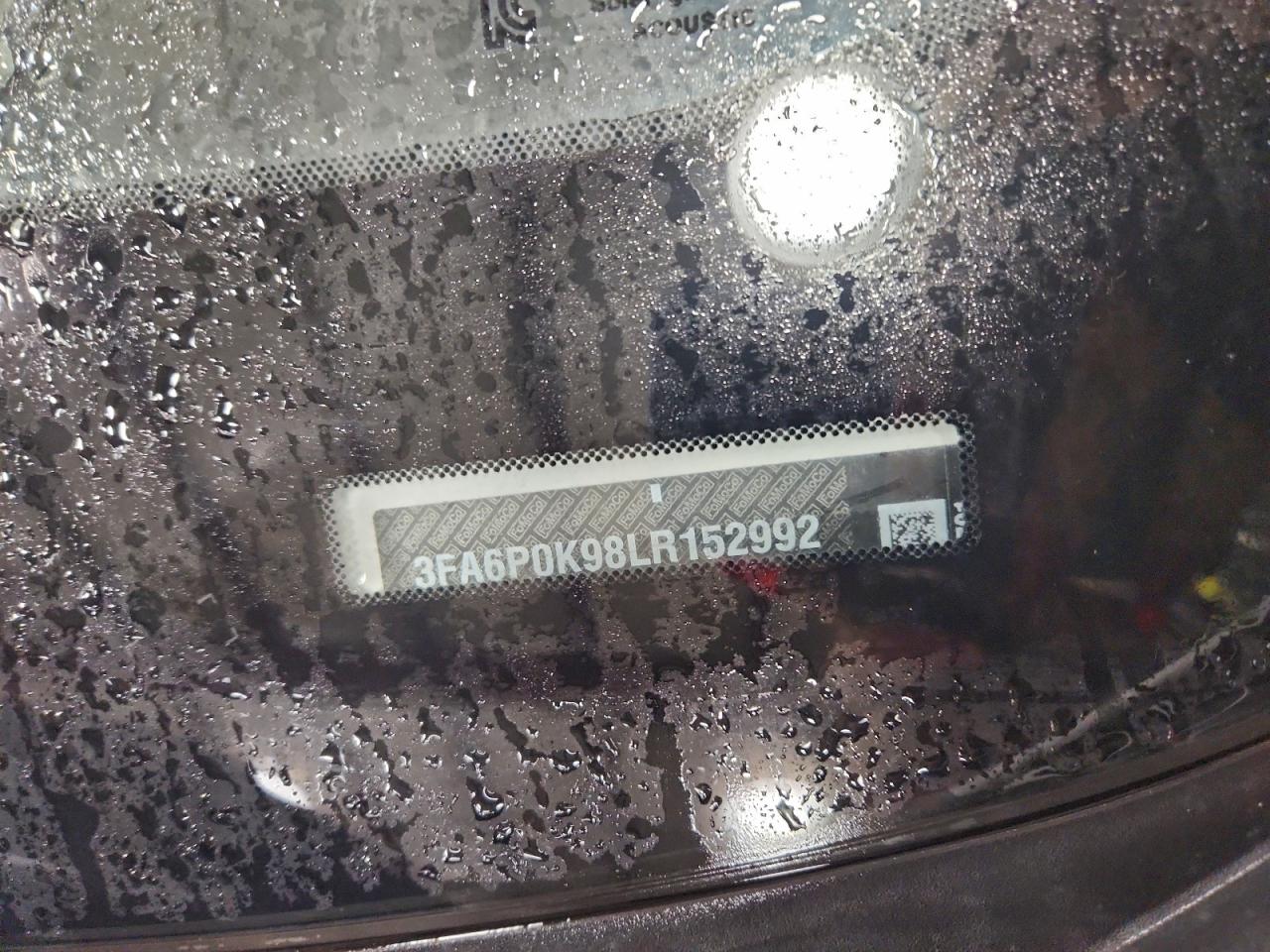 2020 Ford Fusion Titanium VIN: 3FA6P0K98LR152992 Lot: 95254735