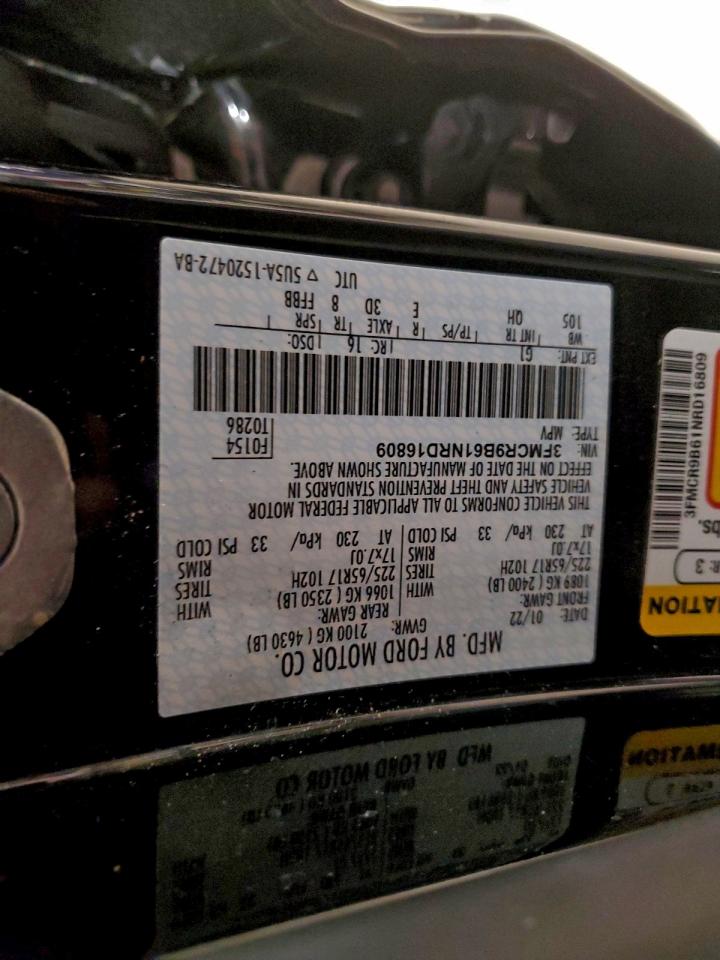 2022 Ford Bronco Sport Big Bend VIN: 3FMCR9B61NRD16809 Lot: 95419095