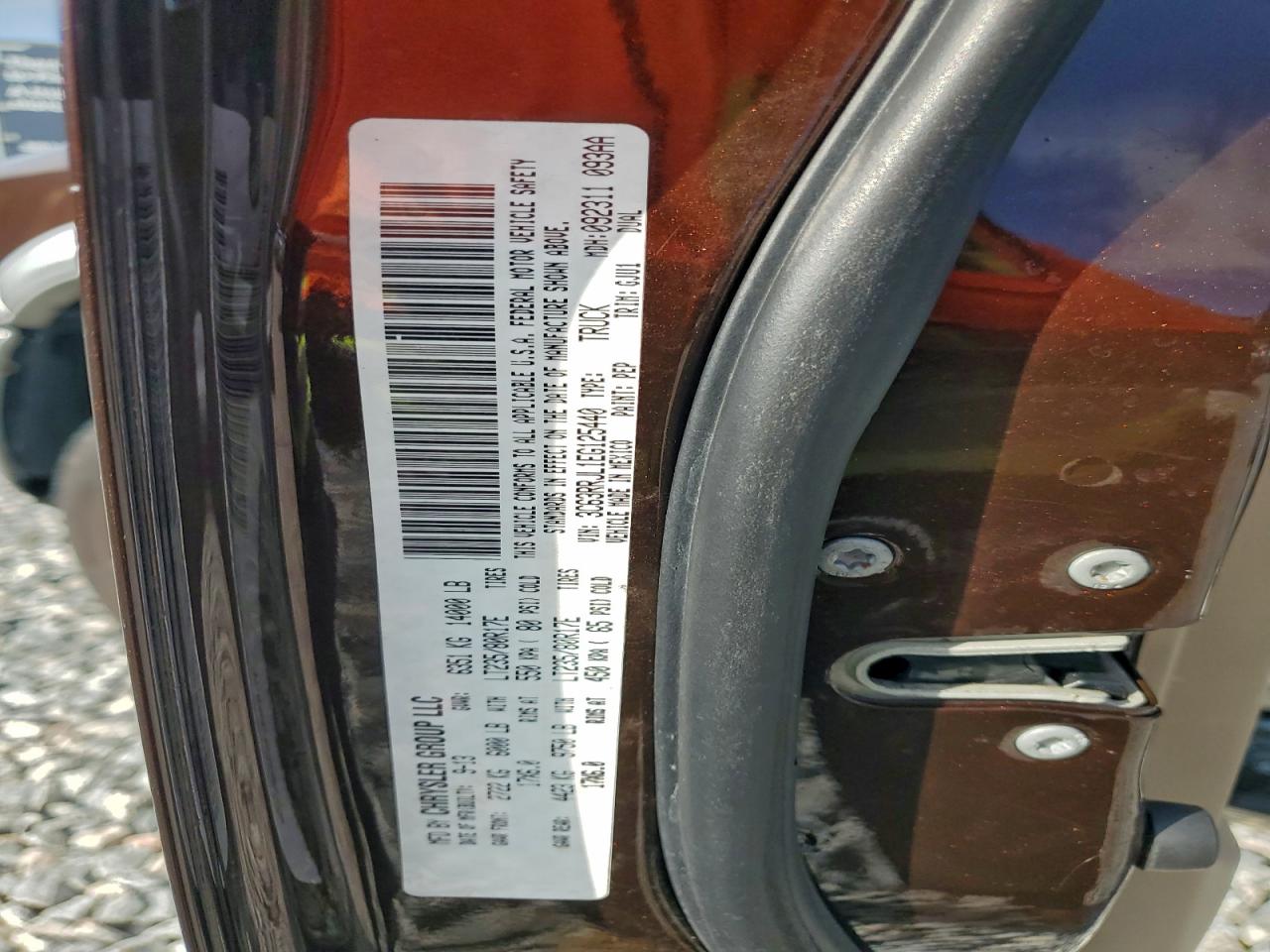 2014 Ram 3500 Laramie VIN: 3C63RRJL1EG125440 Lot: 95647465