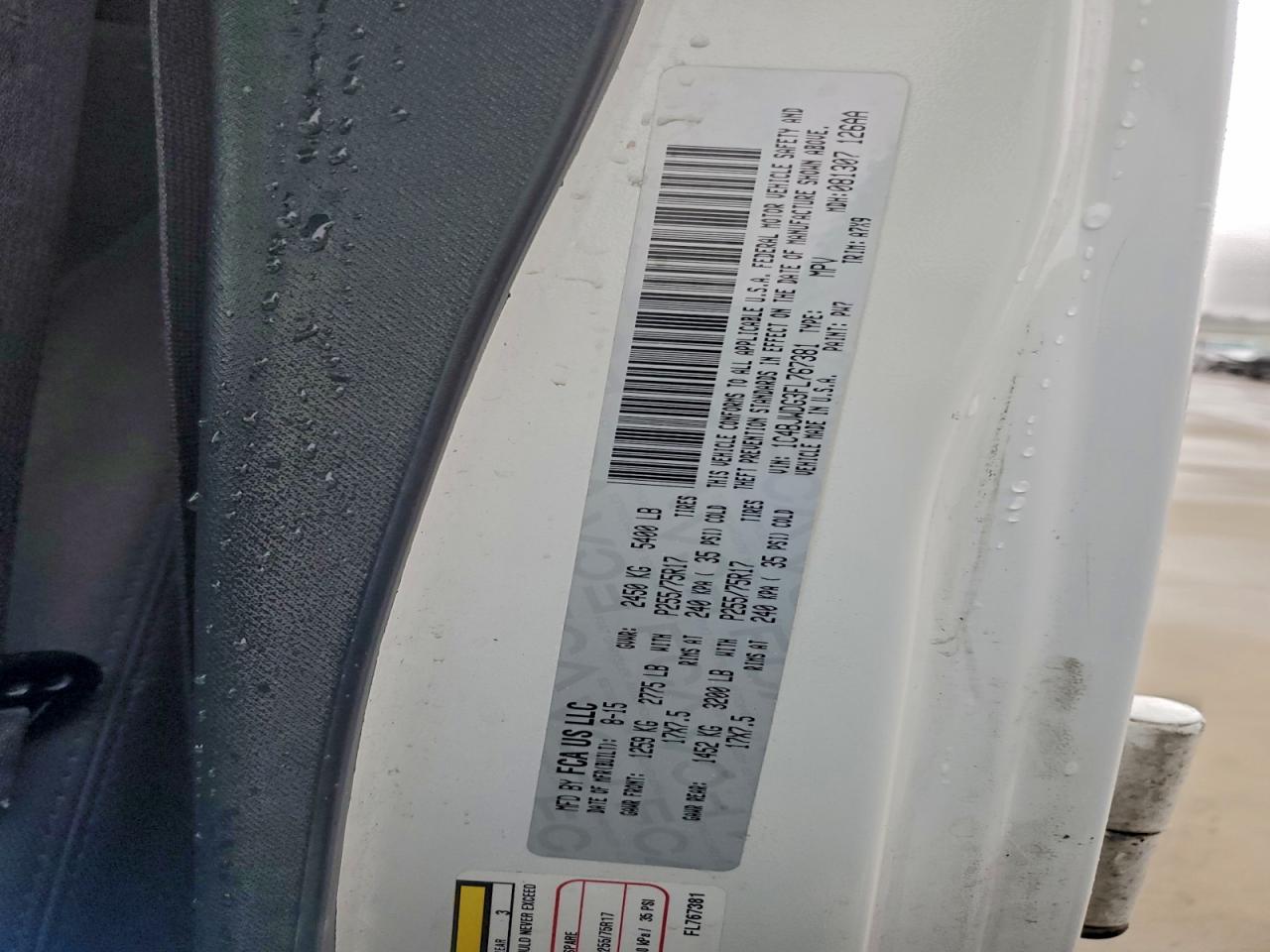 2015 Jeep Wrangler Unlimited Sport VIN: 1C4BJWDG3FL767381 Lot: 85439615