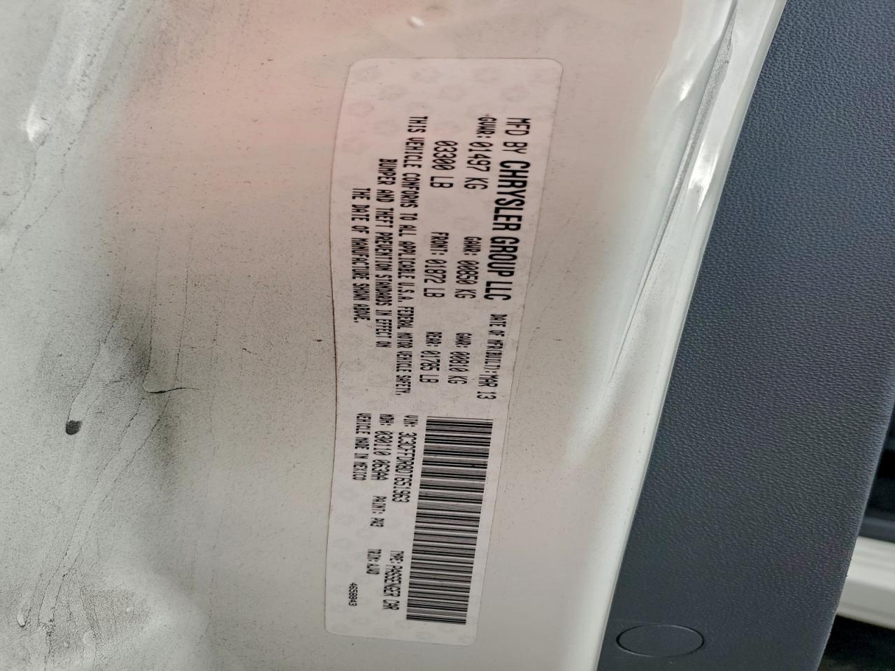 2013 Fiat 500 Pop VIN: 3C3CFFDR8DT651963 Lot: 94437555