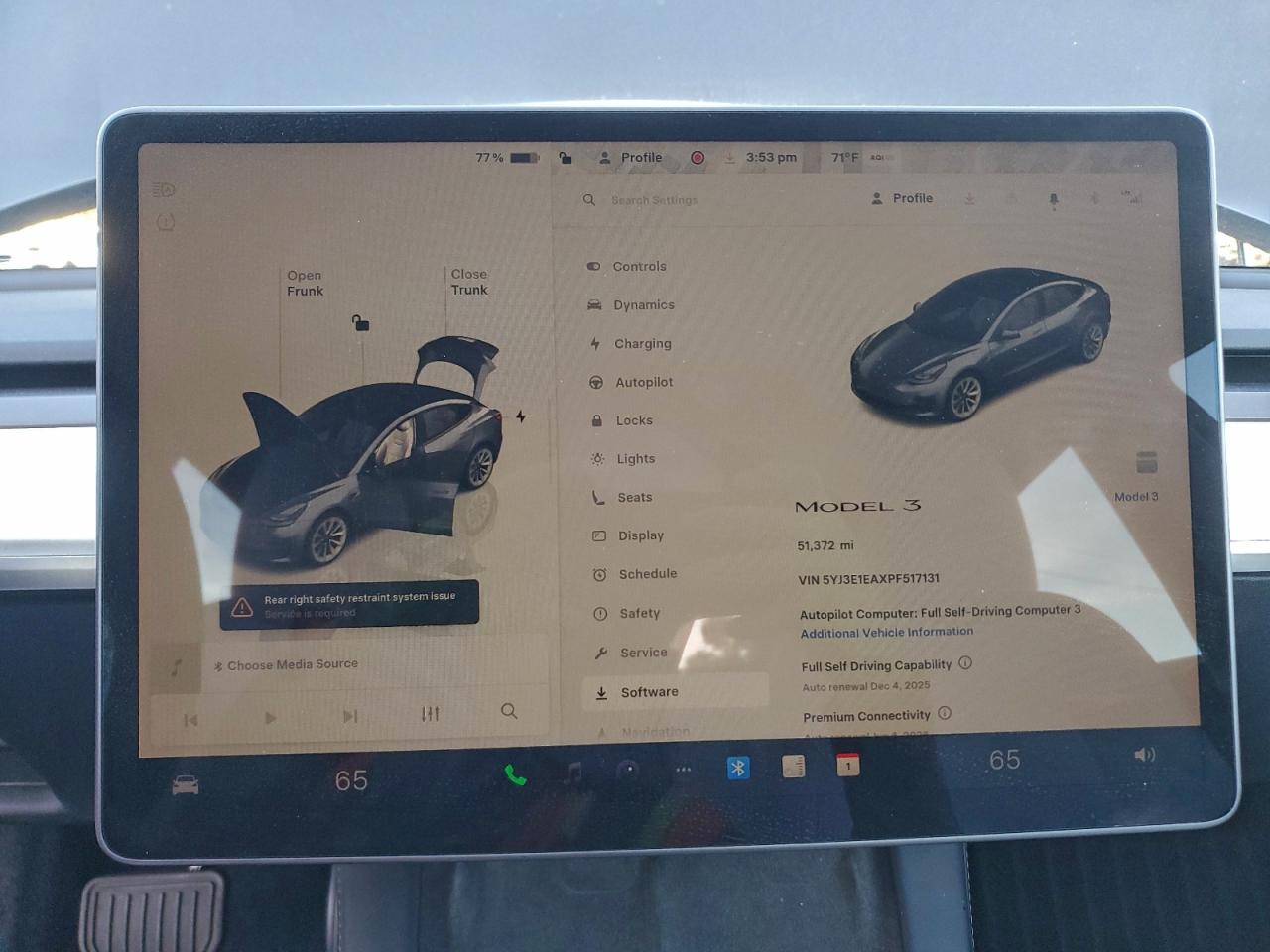 2023 Tesla Model 3 VIN: 5YJ3E1EAXPF517131 Lot: 94940355