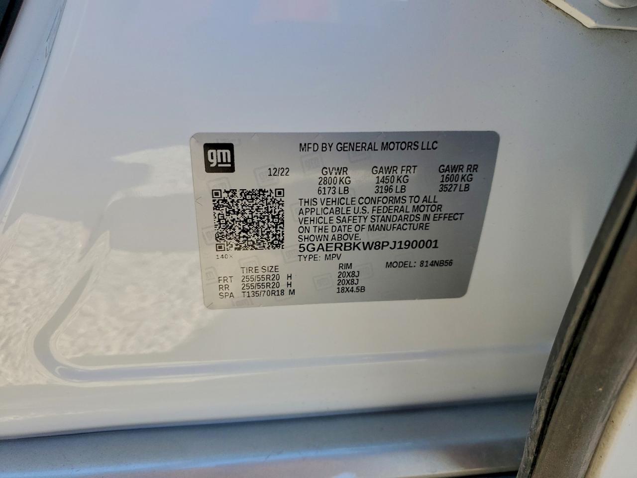 2023 Buick Enclave Essence VIN: 5GAERBKW8PJ190001 Lot: 94919805