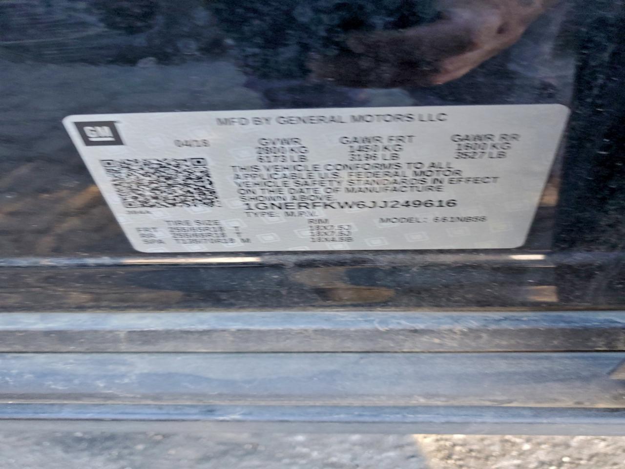 2018 Chevrolet Traverse Ls VIN: 1GNERFKW6JJ249616 Lot: 95398895