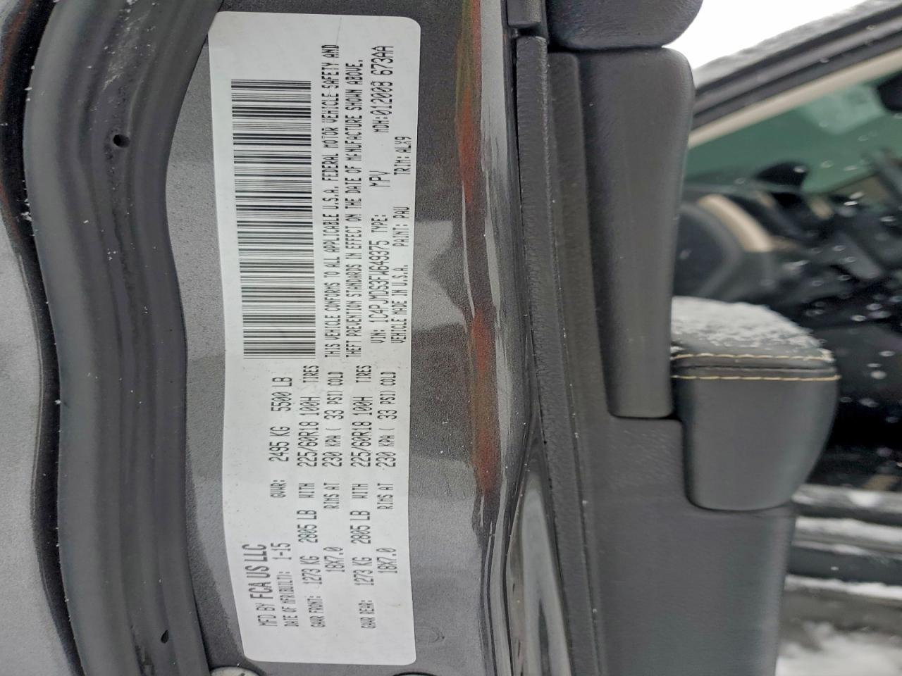 2015 Jeep Cherokee Limited VIN: 1C4PJMDS3FW649375 Lot: 95916455