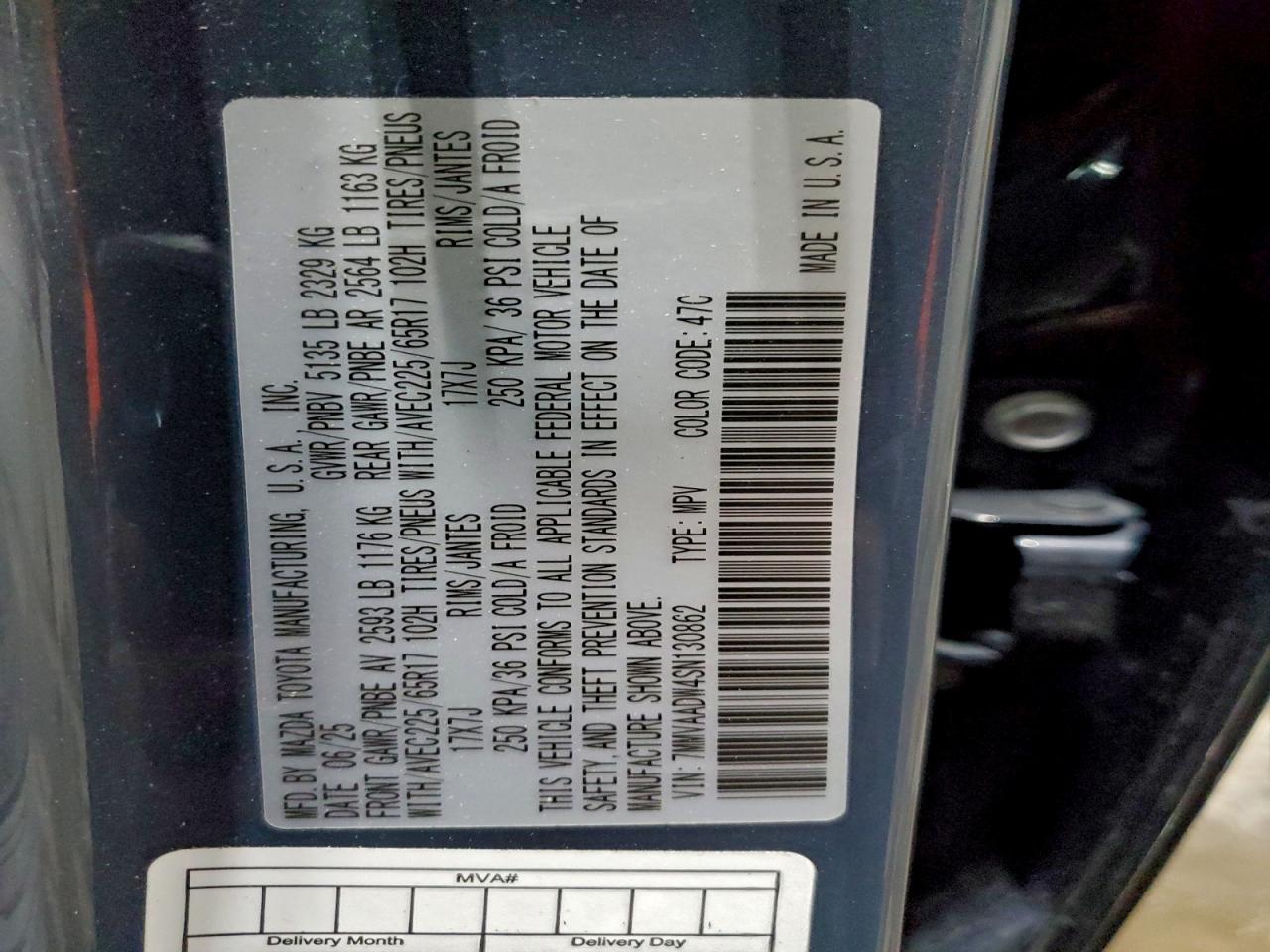 2025 Mazda Cx-50 Premium VIN: 7MMVAADW4SN130862 Lot: 95035815