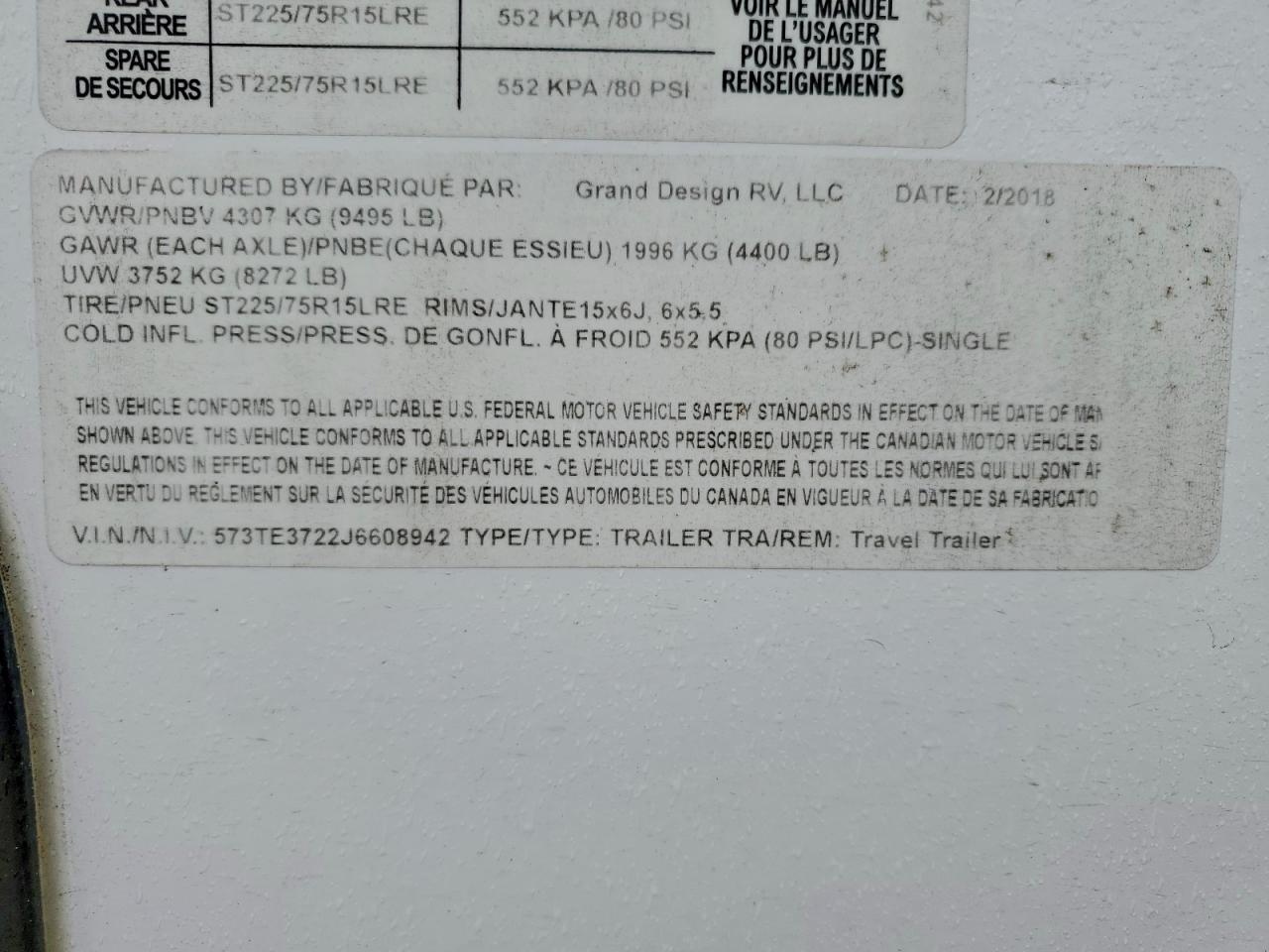 2018 Grand Desi Imagine VIN: 573TE3722J6608942 Lot: 91694985