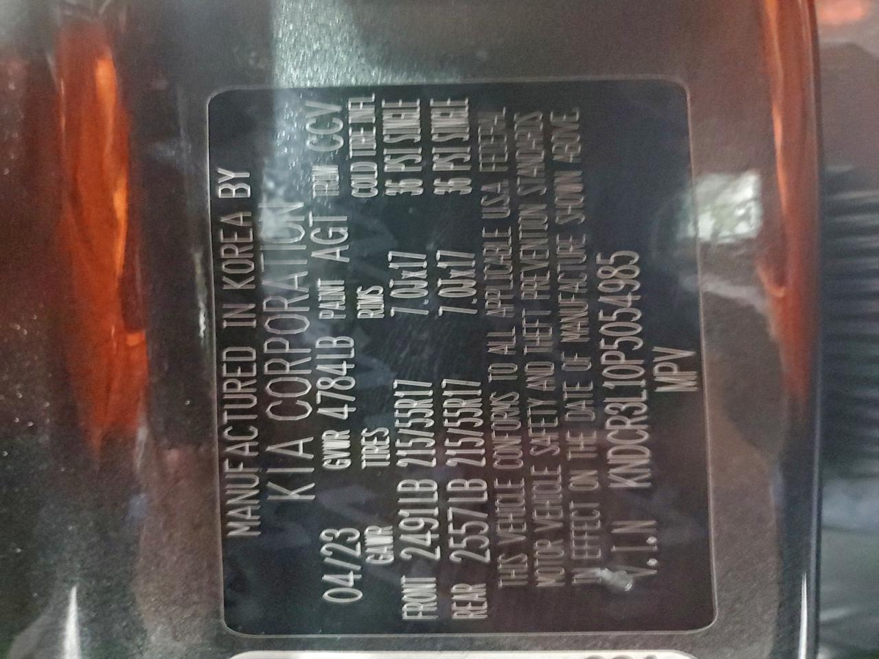 2023 Kia Niro Wind VIN: KNDCR3L10P5054985 Lot: 95020375