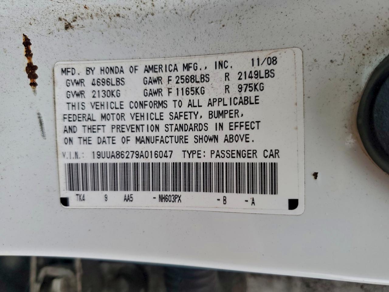 Фото: 19UUA86279A016047