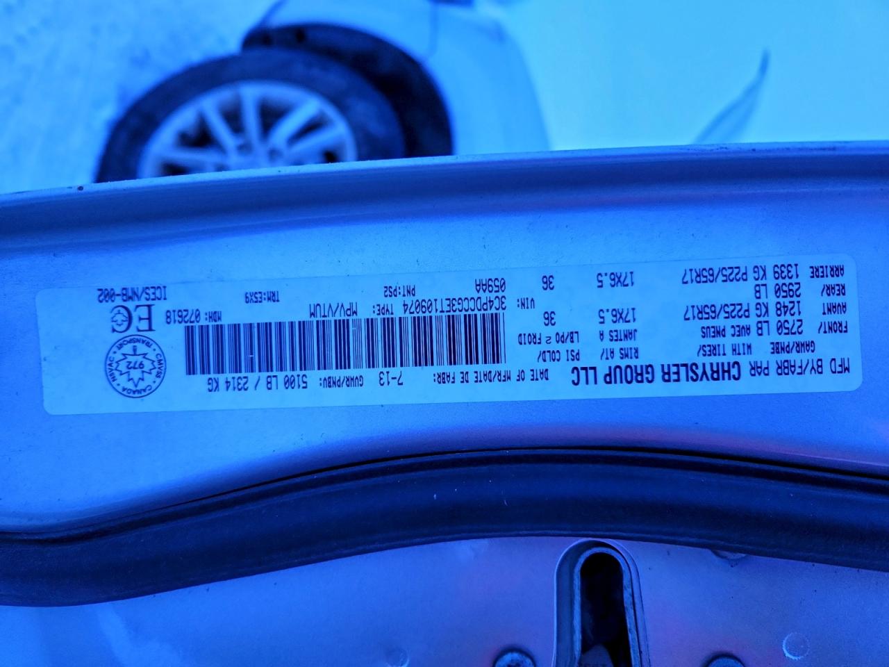 2014 Dodge Journey Sxt VIN: 3C4PDCCG3ET109074 Lot: 95797595