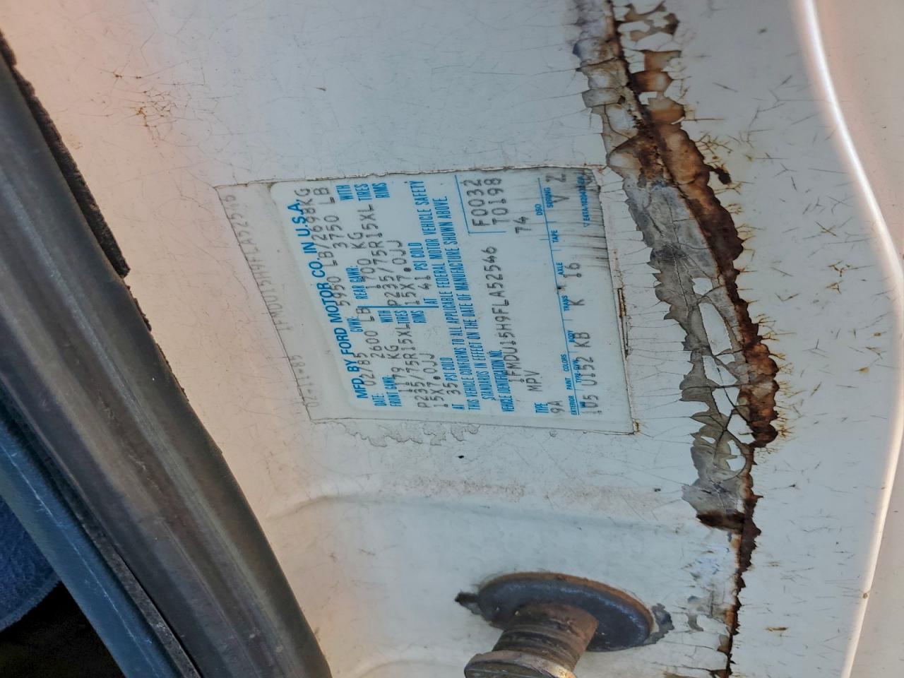 1985 Ford Bronco U100 VIN: 1FMDU15H9FLA52546 Lot: 96312745