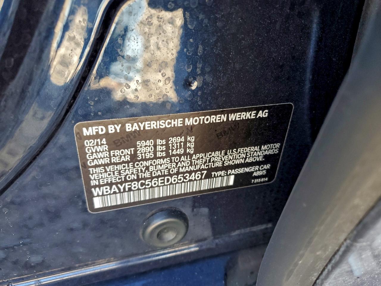 Фото: WBAYF8C56ED653467