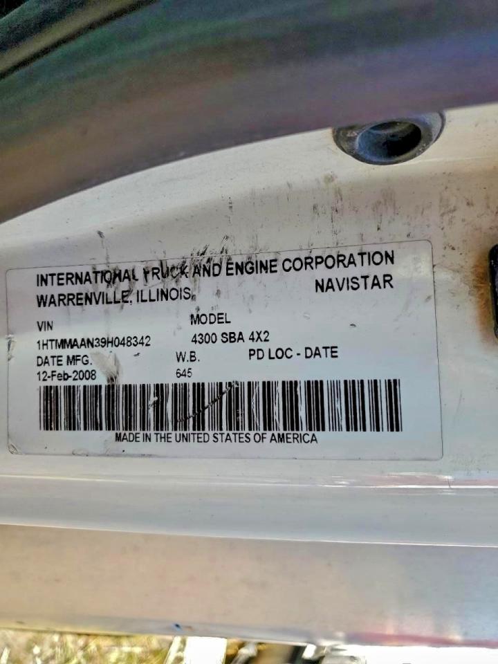 2009 International 4300 Box Truck VIN: 1HTMMAAN39H048342 Lot: 95883335
