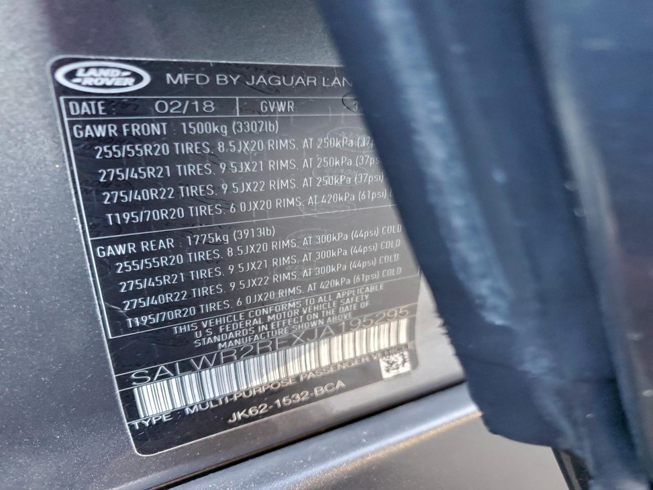 2018 Land Rover Range Rover Sport Supercharged Dynamic VIN: SALWR2REXJA195295 Lot: 96345715